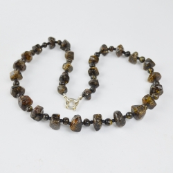 Amber necklace for men 48 cm long